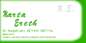 marta ereth business card